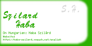 szilard haba business card